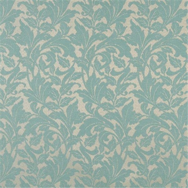 Designer Fabrics 54 In. Wide Light Blue- Floral Leaf Outdoor- Indoor- Marine Scotchgarded Fabric F604 - main